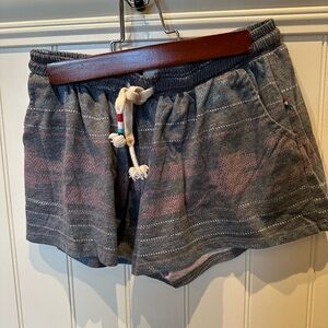 SOL ANGELES Ladies Women’s Size XS Grey White Red Blue Drawstring Shorts